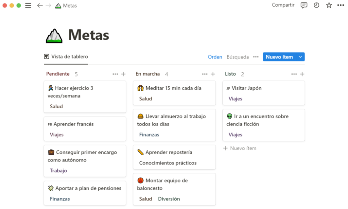 Funciones básicas de Notion