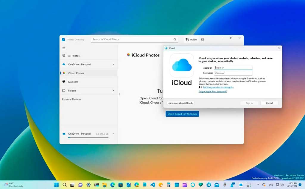 iCloud en Windows