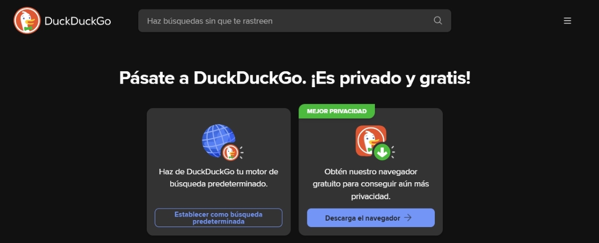 DuckDuckGo extensión Safari