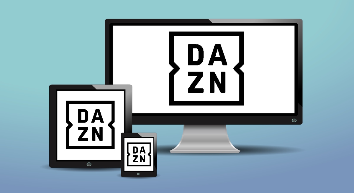 Logo de DAZN en distintos dispositivos