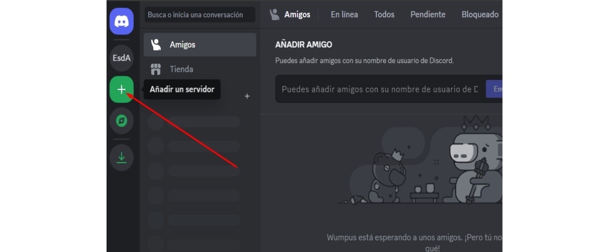 Añadir un servidor en Discord