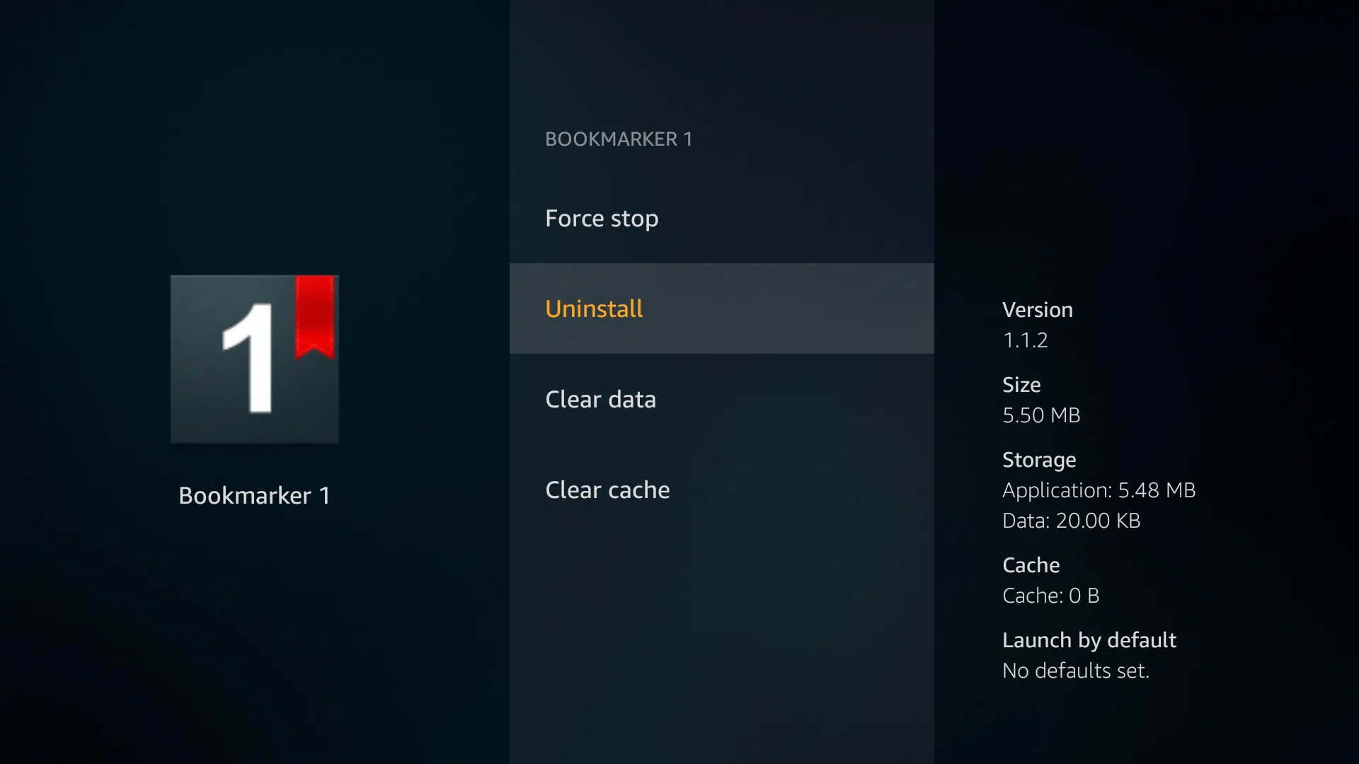 Fire TV Uninstall App Option