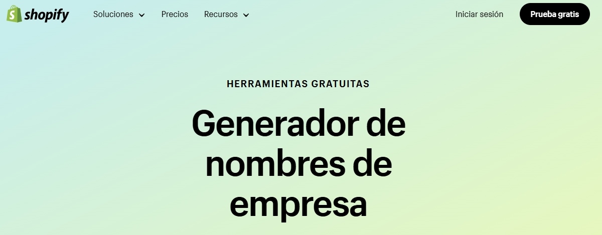 Generador de nombres para empresas de Shopify