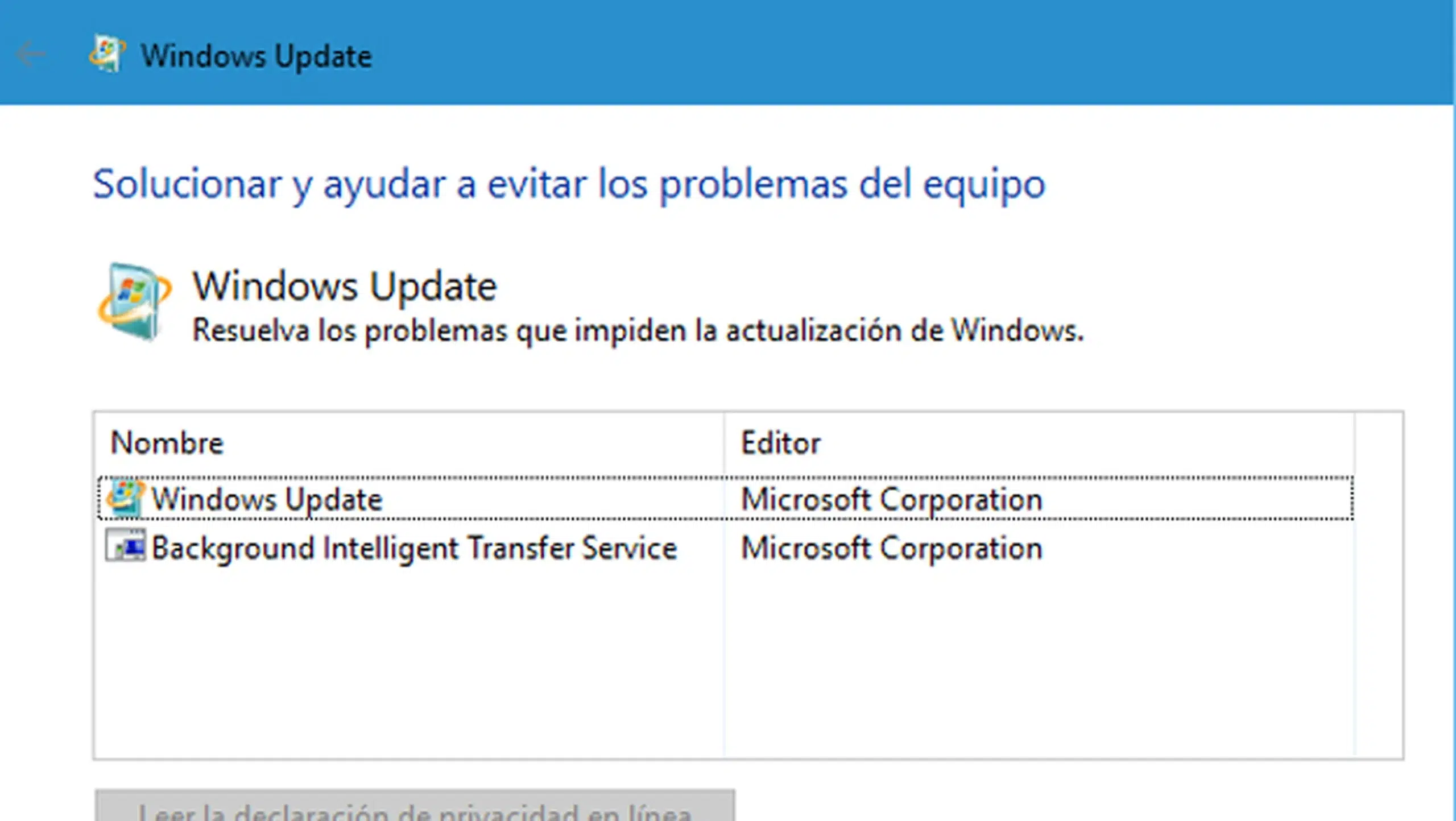 solucionar problemas windows update