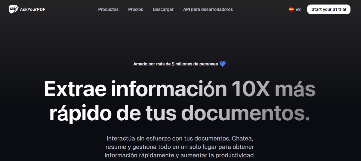 AskYourPDF sitio web