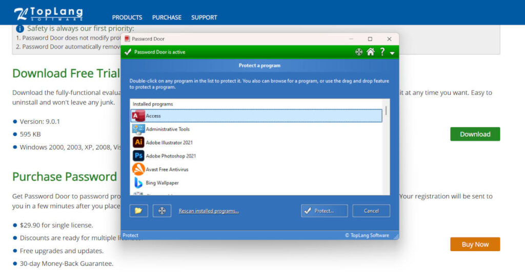 How to lock programs with a password in Windows 11