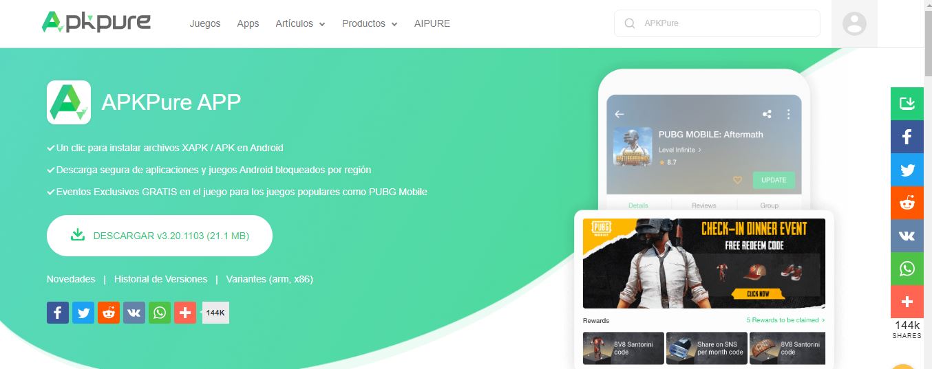 apkpure: alternativas a GSpace