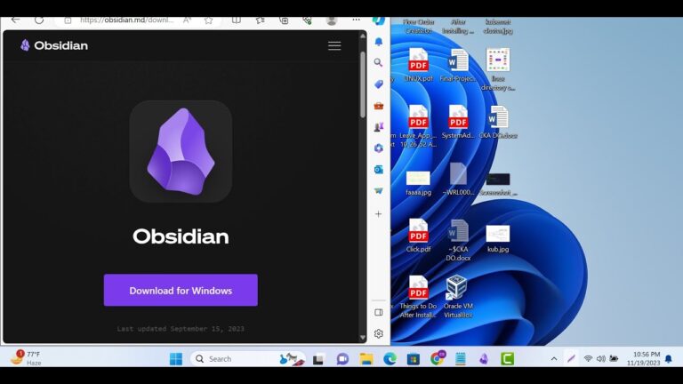 instalar obsidian windows 11