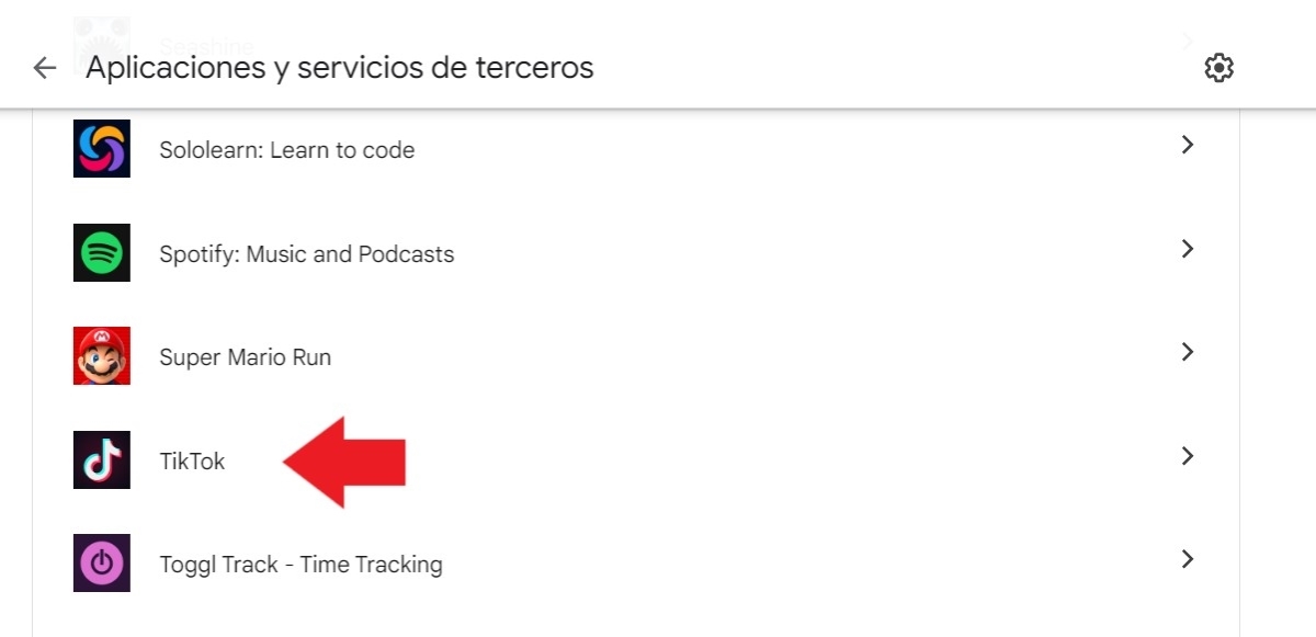 Aplicaciones y servicios de terceros