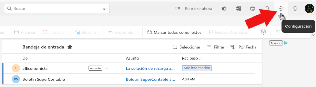 Configuración Outlook