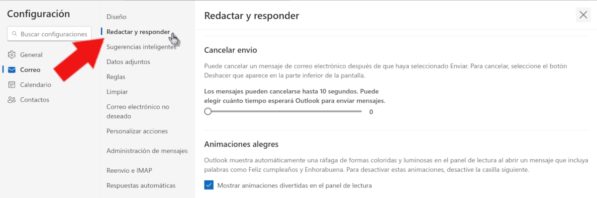 Redactar y responder Outlook