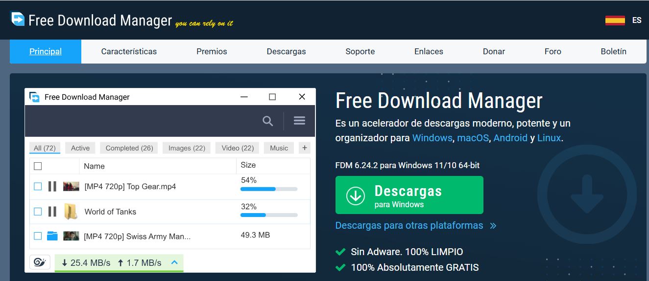 mejores gestores de descargas