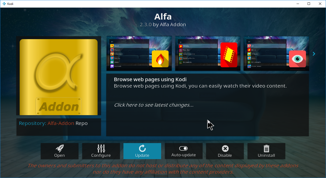 alfa addon