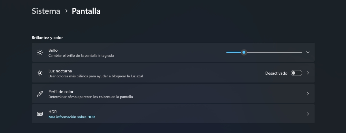 Activar el HDR en Windows 11