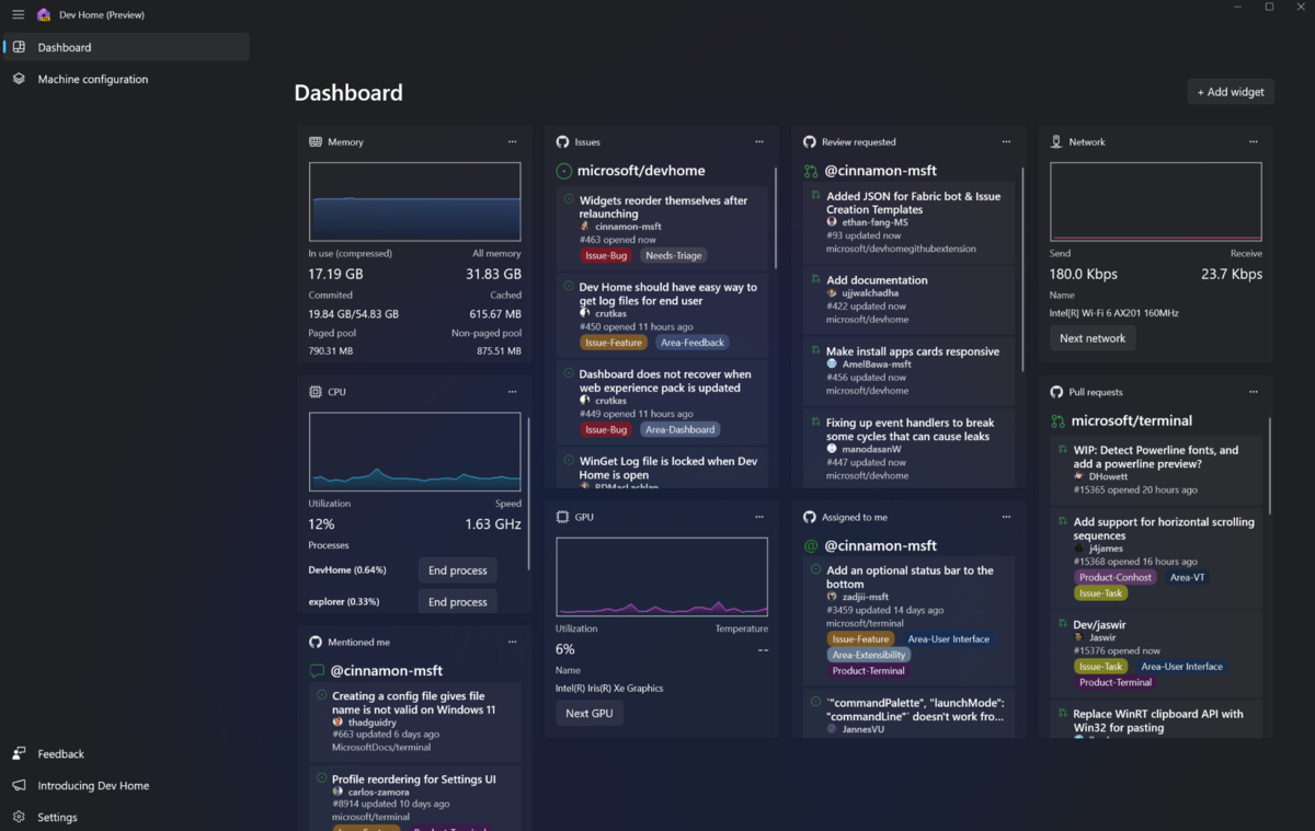 Microsoft Dev Home