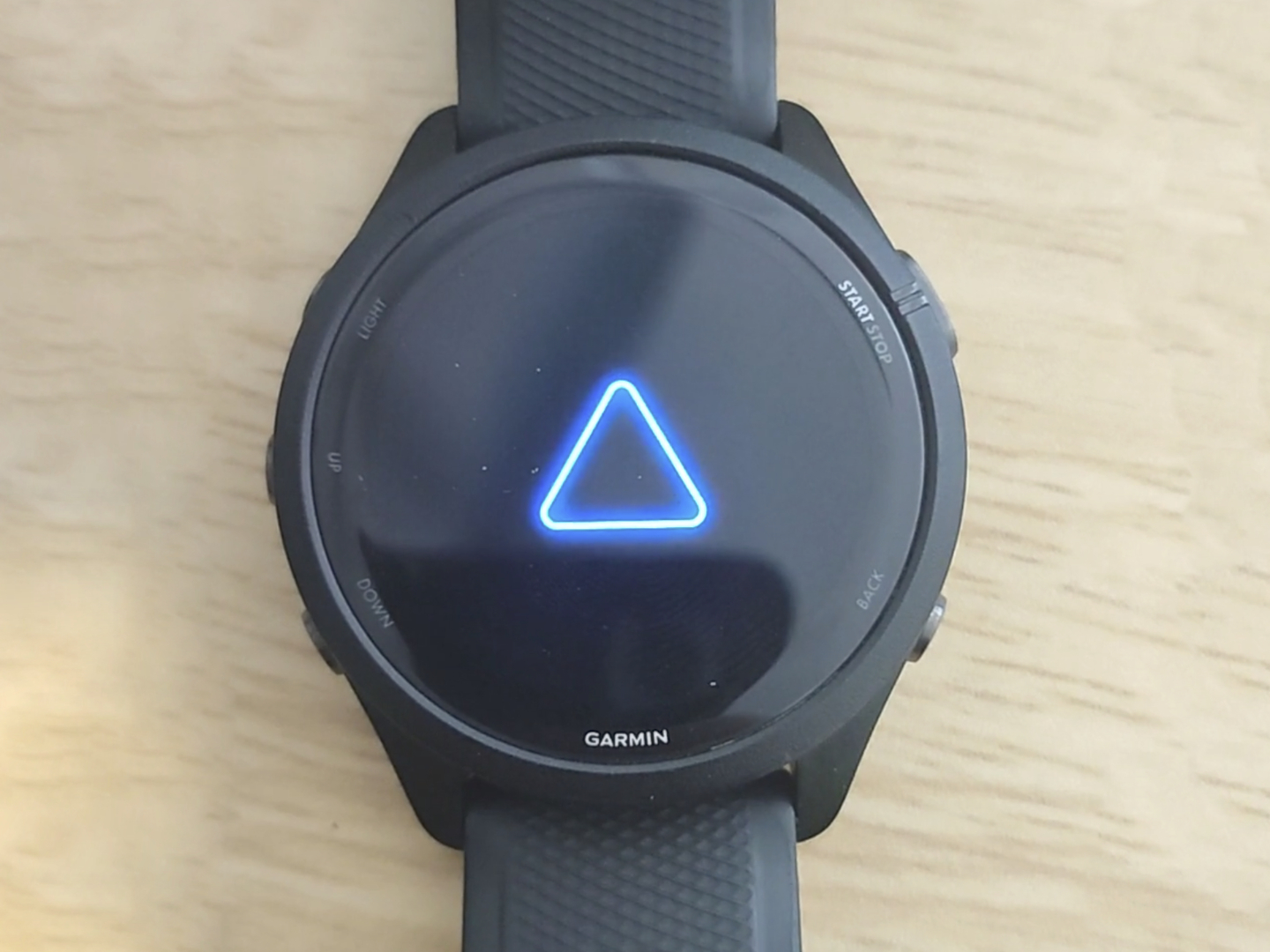 Garmin solución al triángulo azul