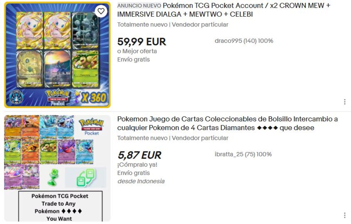 Cómo funciona el mercado negro de cartas de Pokémon Pocket