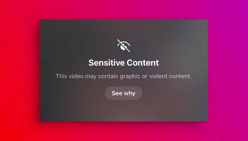 Contenido sensible en Instagram