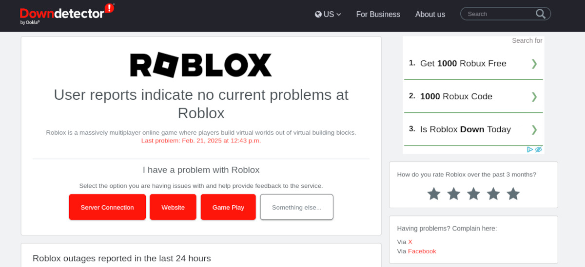 DownDetector Roblox