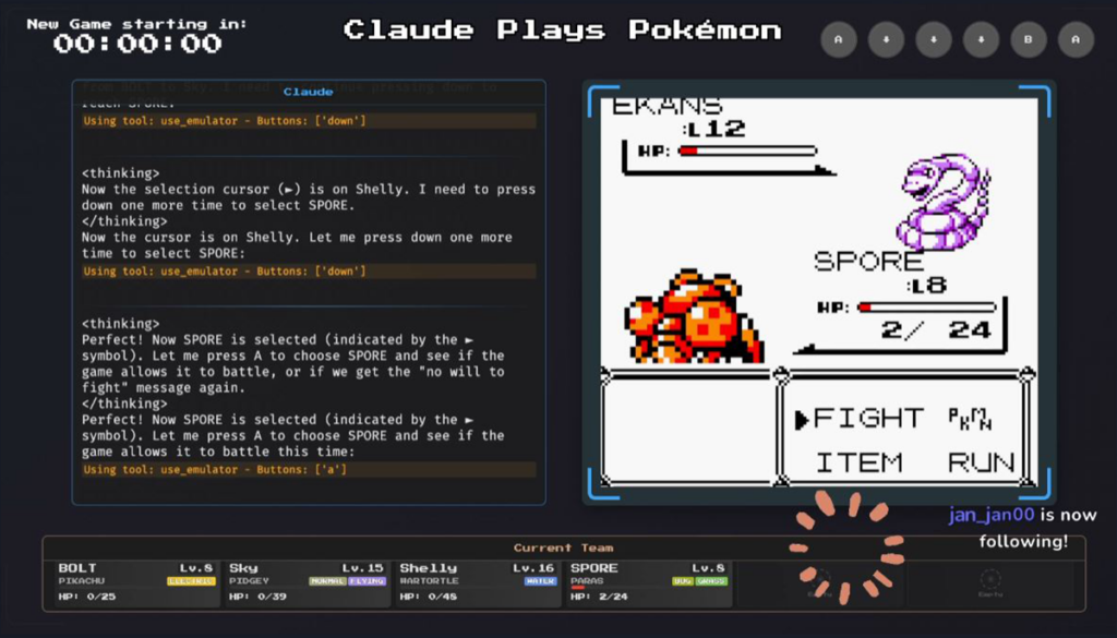El momento más crítico de Claude Ai en pokémon