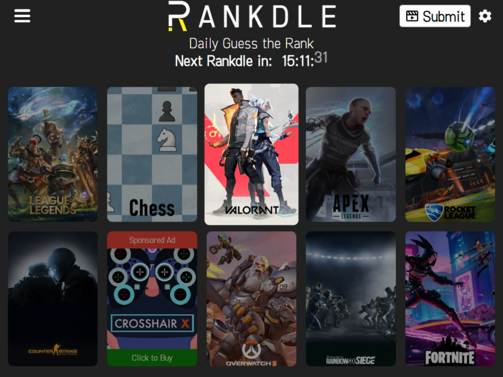Juegos rankdle