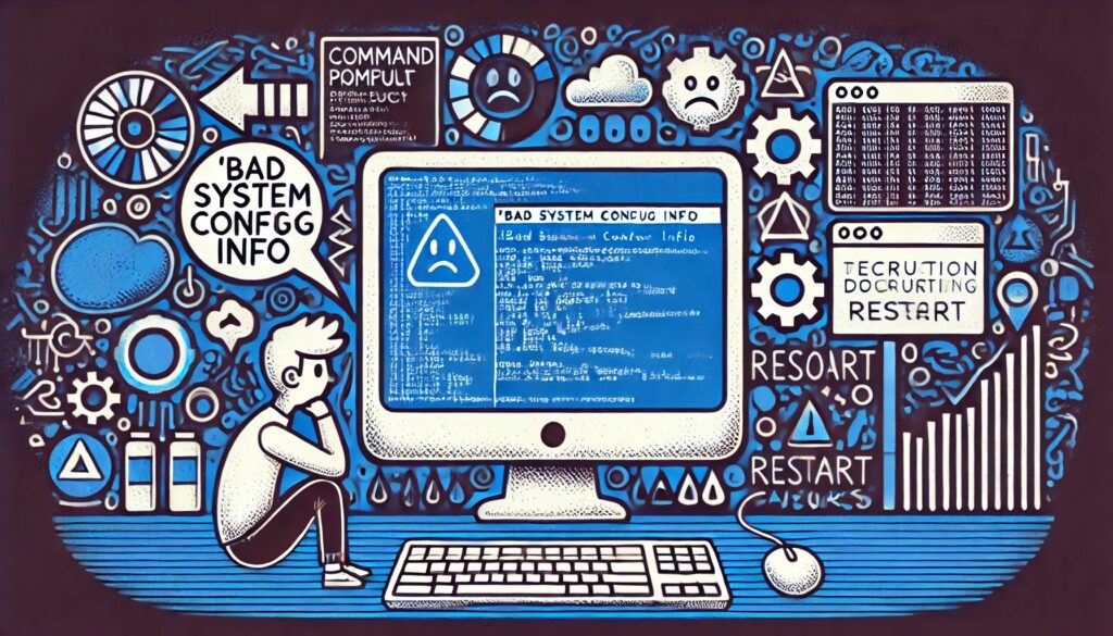 solución al pantallazo azul con error BAD SYSTEM CONFIG INFO en Windows