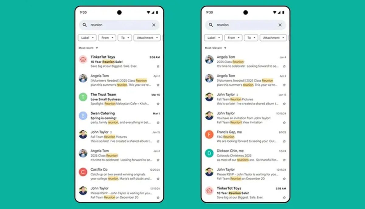 Búsqueda mejorada por IA en Gmail