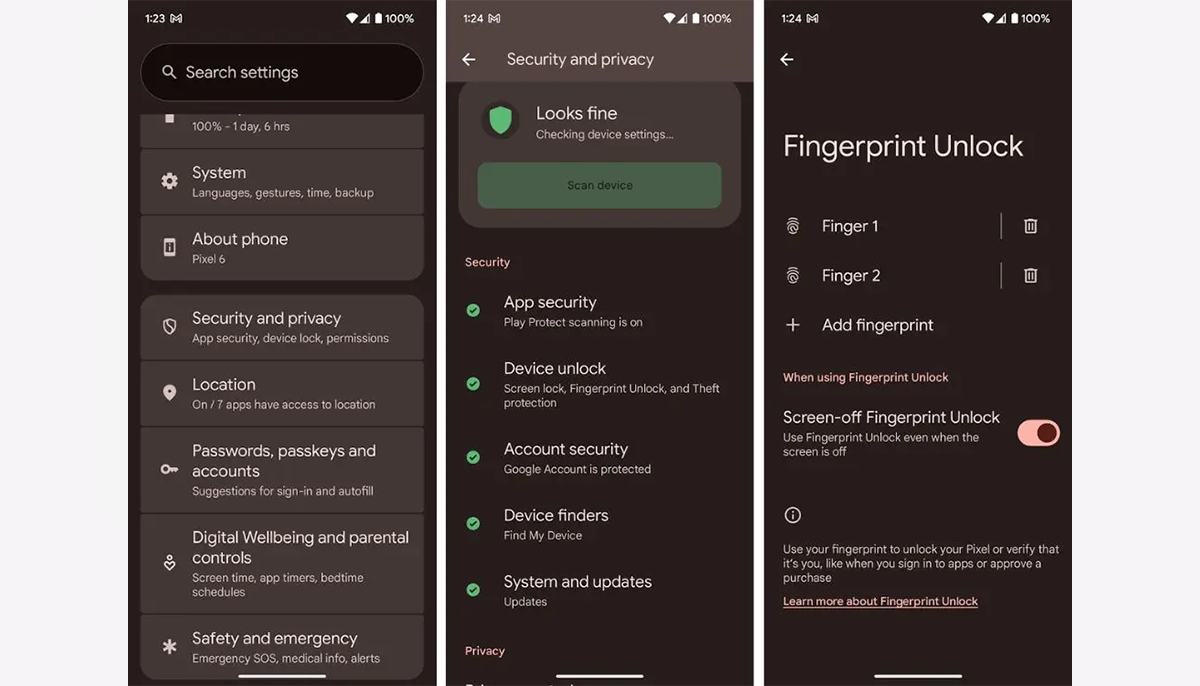 Cómo activar el desbloqueo con pantalla apagada