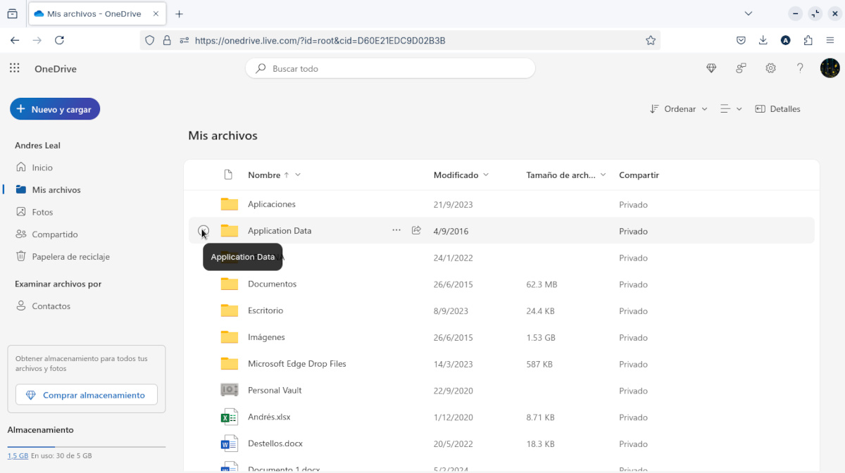 Descargar archivos desde OneDrive