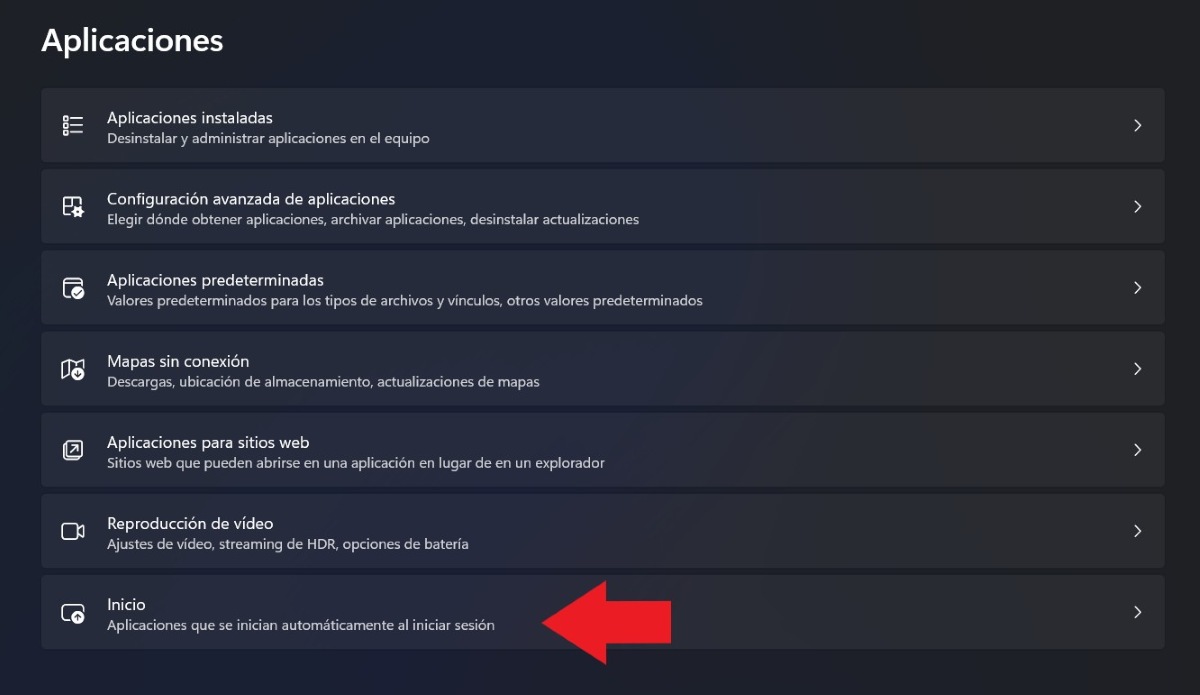 Desde Configuración de Windows