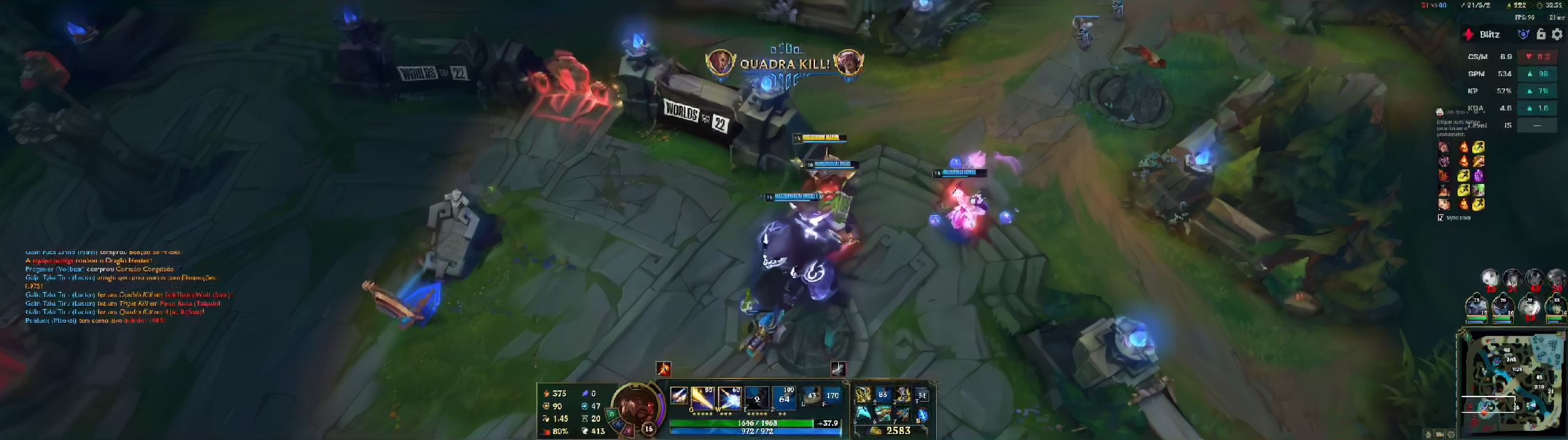 League of legends en pantalla panorámica