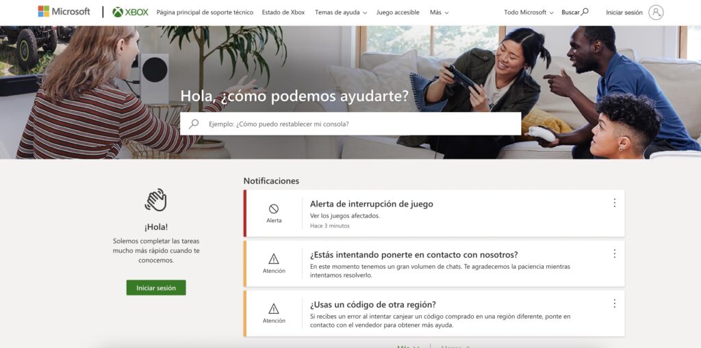 pagina web soporte tecnico Microsoft