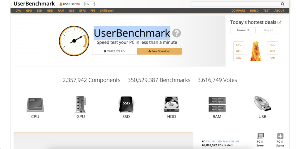 Userbenchmark web