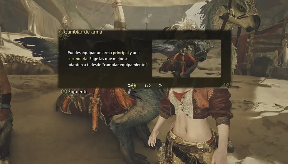 equipar armas secundarias en Monster Hunter Wilds