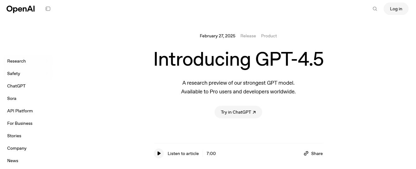 GPT-4.5 Orion