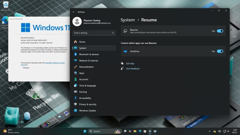 windows 11 resume