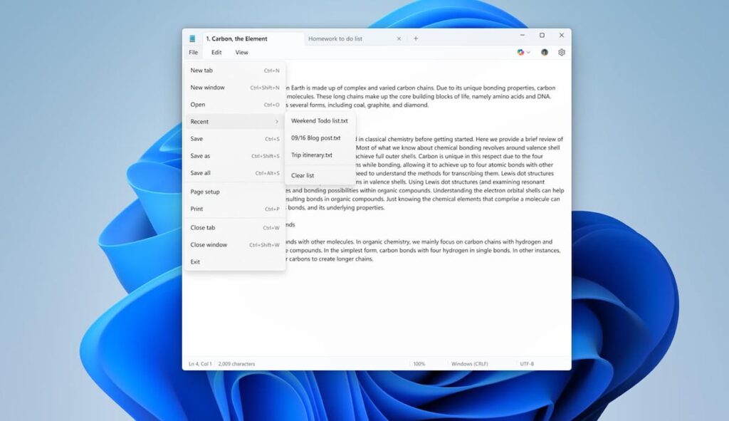 nuevas funciones Bloc de notas Windows 11-0