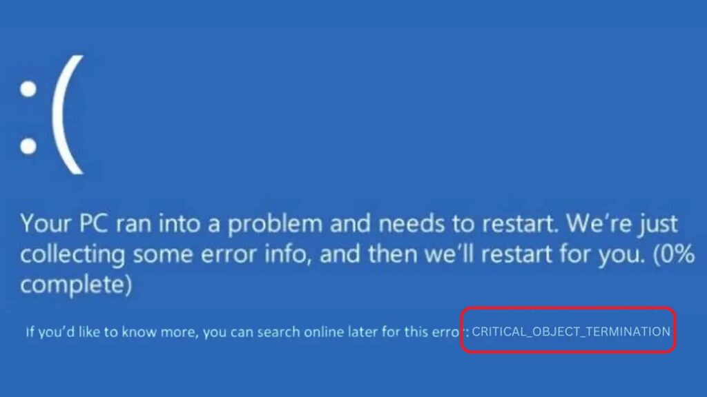 CRITICAL_OBJECT_TERMINATION