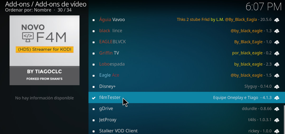 Descargar repositorio F4mtester Kodi