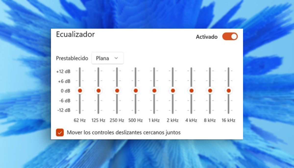 Ecualizador en Windows 11