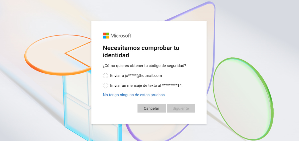 Recuperar cuenta Hotmail comprobar identidad