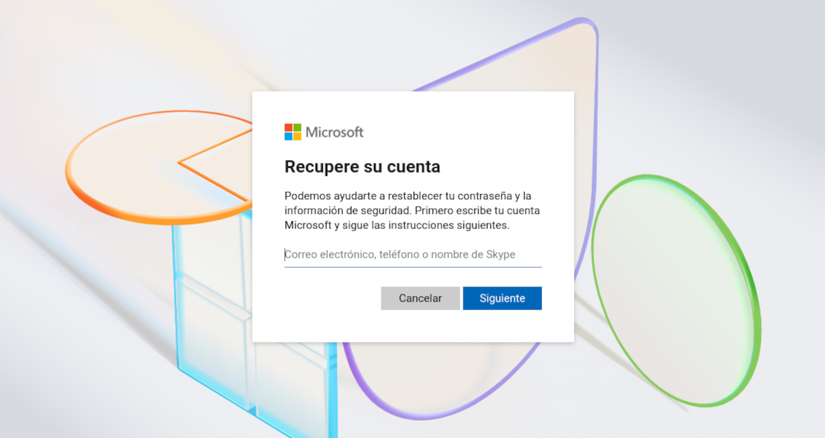 Recuperar cuenta de Hotmail