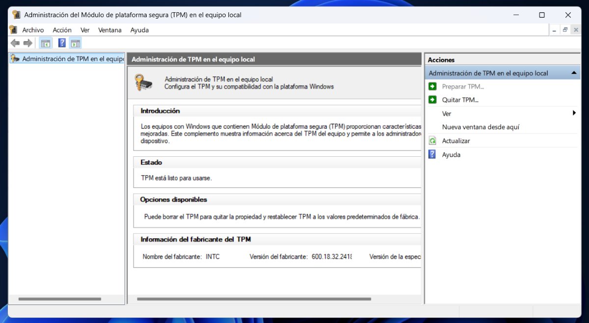 TPM 2.0 en Windows 11