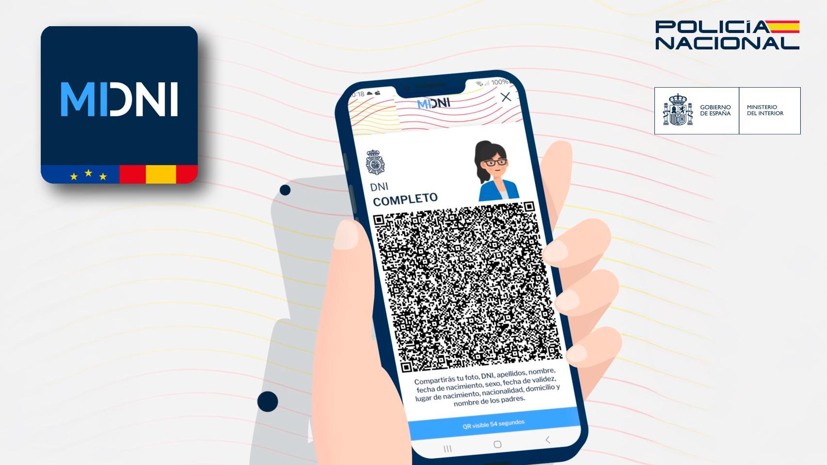 App oficial MiDNI en uso