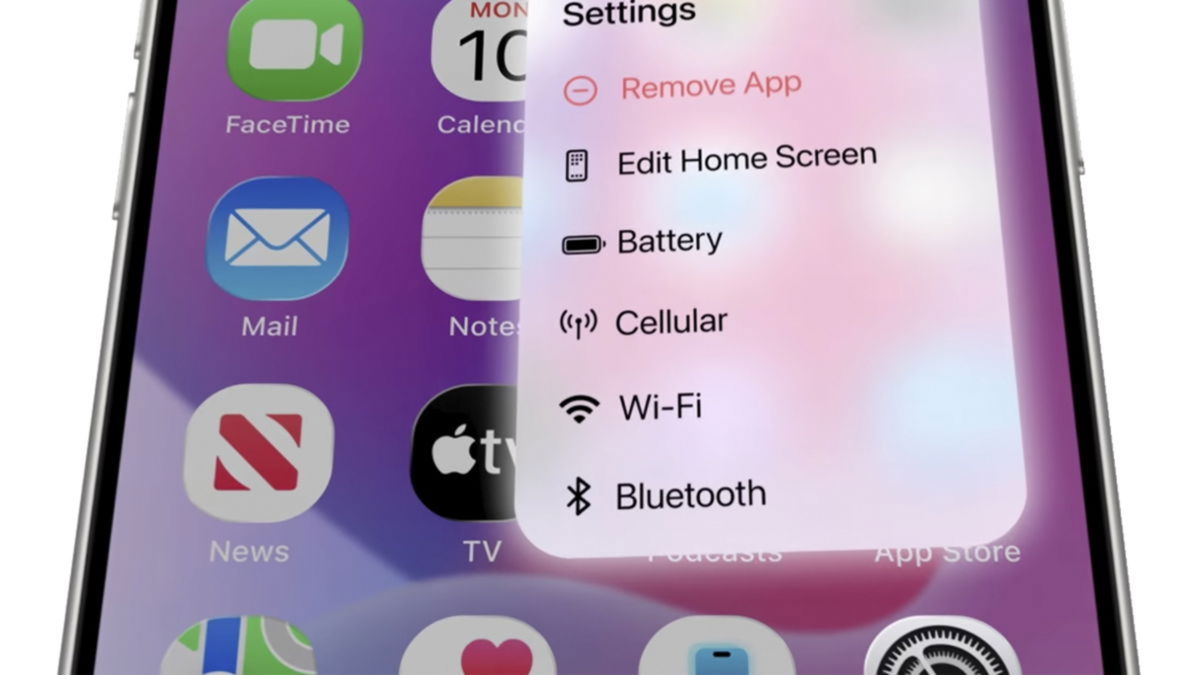 Pantalla iOS 19 con nuevos iconos