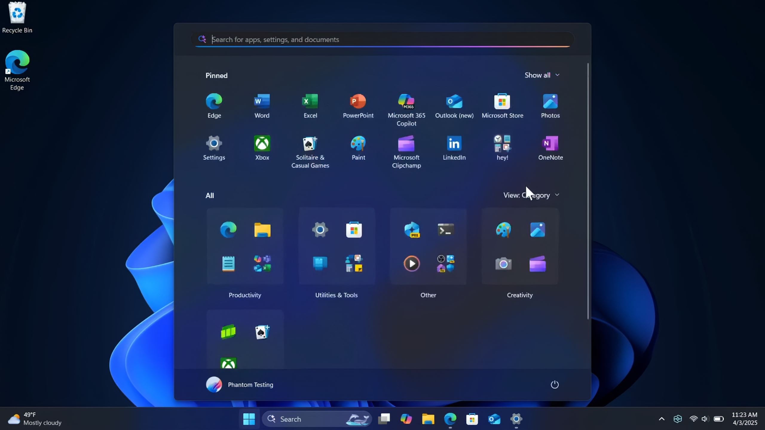 rediseño del Menú Inicio en Windows 11