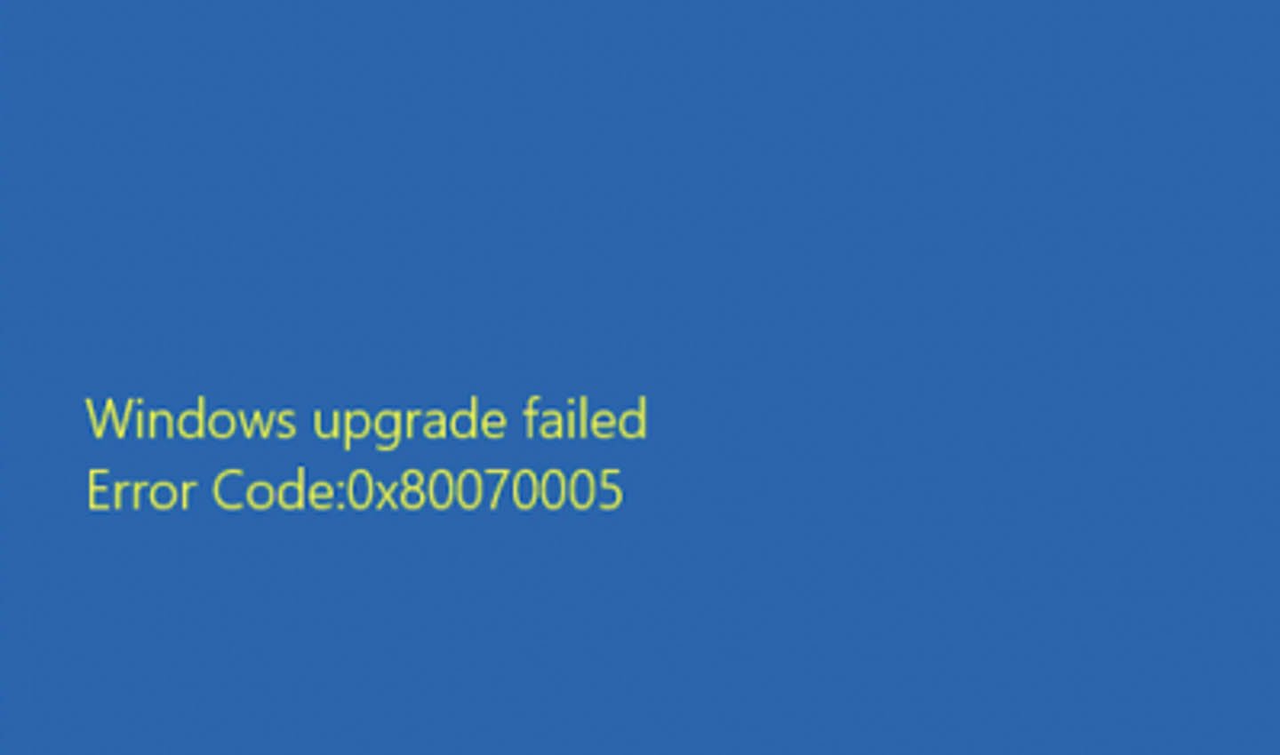 error 0x80070005 en Windows