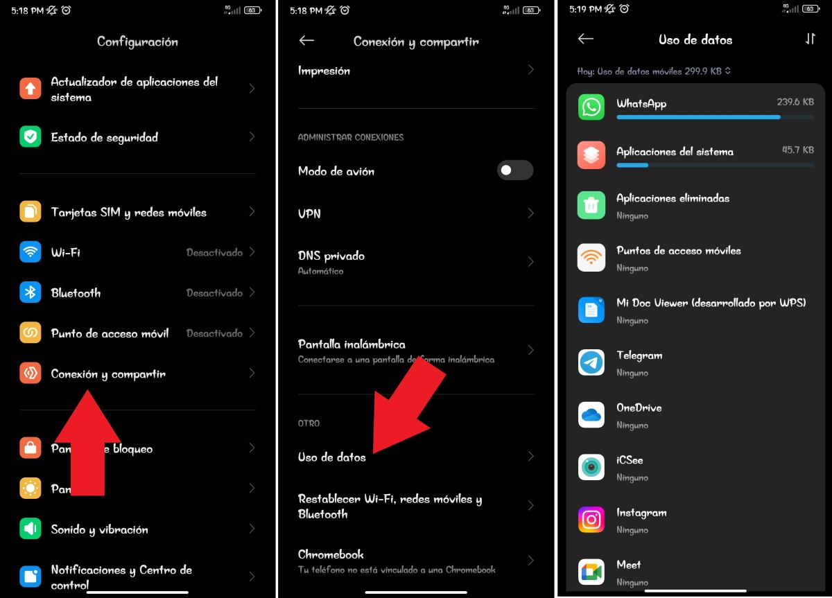 Cómo comprobar el uso de datos en tu móvil