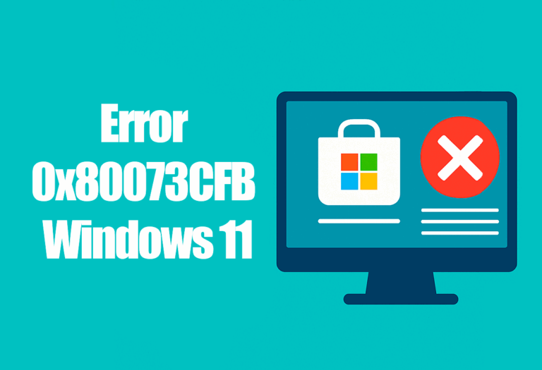 Error 0x80073CFB en Windows 11