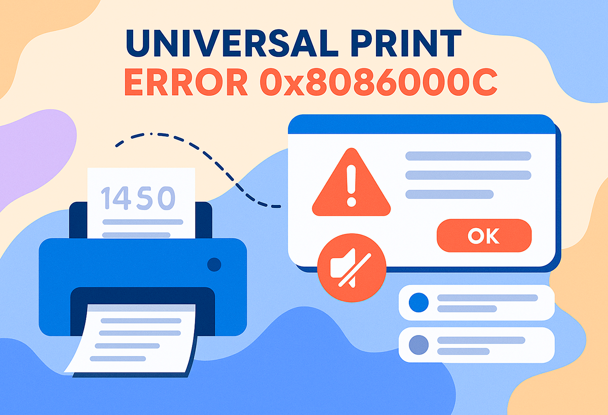 Step-by-step solution to Universal Print error 0x8086000c